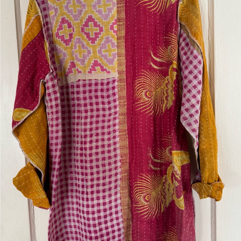 New Kantha Cotton Colorfull Patchwork Jacket - Picture 3 of 6